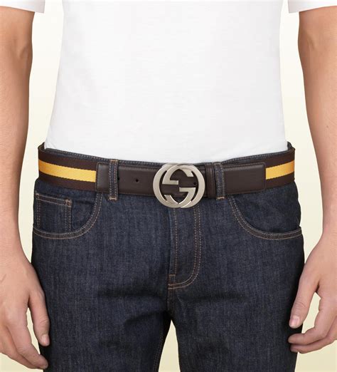 male gucci belt|men's gucci belt interlocking g's.